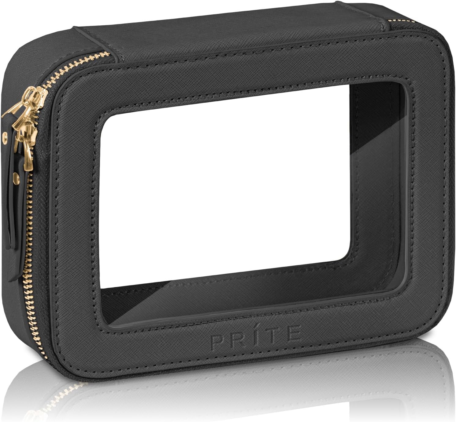 Prite Clear Makeup Bag Waterproof Toiletry Organizer Case