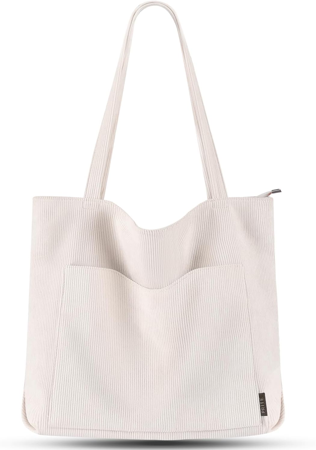 Prite Corduroy Tote Bag for Women - Large Shoulder Bag