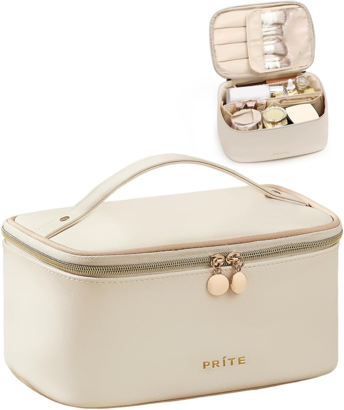 Prite Makeup Bag: Large Capacity Waterproof Organizer