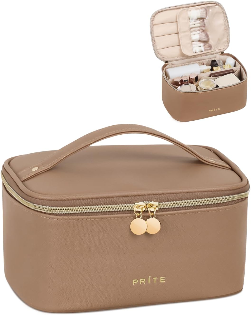 Prite Makeup Bag Large Capacity Waterproof Travel Organizer